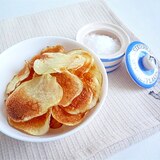 電子レンジで　ノンオイルポテトチップス